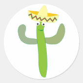 Sticker Rond Cactus (Devant)