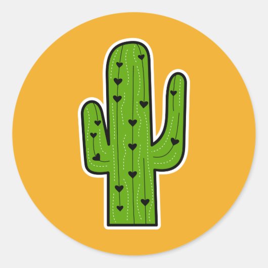 Sticker Rond Cactus (Devant)