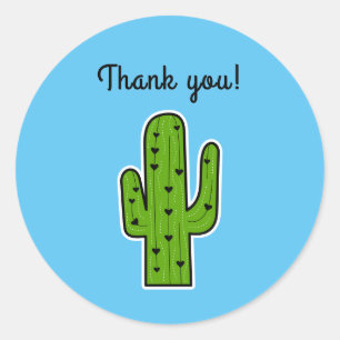Sticker Rond Cactus