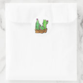 Sticker Rond Cactus cactus cactus succulents (Sac)