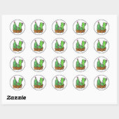 Sticker Rond Cactus cactus cactus succulents (Feuille)