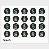 Sticker Rond Cactus Chemises Succulentes Du Crâne Pour Femmes H (Feuille)