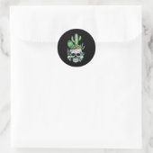 Sticker Rond Cactus Chemises Succulentes Du Crâne Pour Femmes H (Sac)