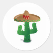 Sticker Rond Cactus Cinco de Mayo (Devant)