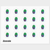 Sticker Rond Cactus Love (Feuille)