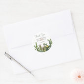 Sticker Rond Cactus Mariage Élégant (Enveloppe)