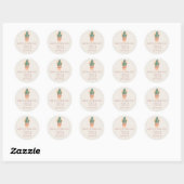 Sticker Rond Cactus moderne en pot Plante arc-en-ciel Mariage B (Feuille)