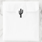 Sticker Rond Cactus noir. Les cactus modernes. Botanique simple (Sac)