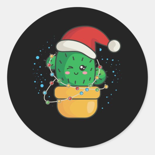Sticker Rond Cactus succulent (Devant)