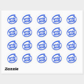 Sticker Rond Cadeau à l'intérieur (Feuille)