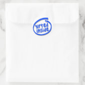 Sticker Rond Cadeau à l'intérieur (Sac)
