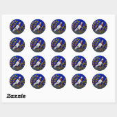 Sticker Rond Cadeau amateur de la nature colombophile, animal d (Feuille)