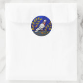 Sticker Rond Cadeau amateur de la nature colombophile, animal d (Sac)