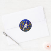 Sticker Rond Cadeau amateur de la nature colombophile, animal d (Enveloppe)