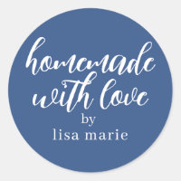 Cadeau Bleu Classique Personnalisé Fait avec Amour