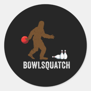 Sticker Rond Cadeau Bowling Bigfoot Cadeaux Sasquatch Byll P