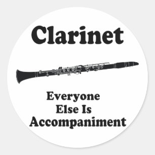Sticker Rond Cadeau Clarinet