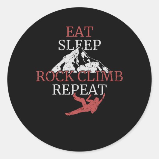 Sticker Rond Cadeau d'alpinisme Escalade (Devant)