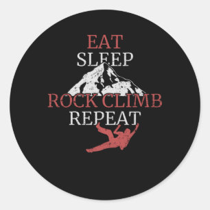 Sticker Rond Cadeau d'alpinisme Escalade