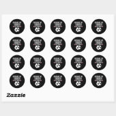Sticker Rond Cadeau d'anniversaire de 8 ans pour garçons de foo (Feuille)