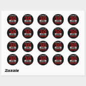Sticker Rond Cadeau d'anniversaire drôle de 20 ans (Feuille)