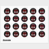 Sticker Rond Cadeau d'anniversaire drôle de 52 ans (Feuille)