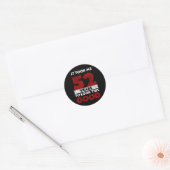 Sticker Rond Cadeau d'anniversaire drôle de 52 ans (Enveloppe)