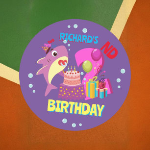 Sticker Rond Cadeau d'anniversaire personnalisé Maman Tante Pap