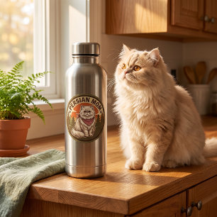 Sticker Rond Cadeau d'autocollant persan pour maman de chat