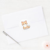 Sticker Rond Cadeau de chat mignon personnalisé – Minim nom d'a (Enveloppe)