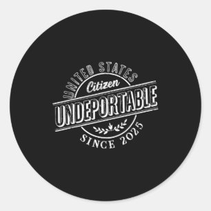 Sticker Rond Cadeau de citoyenneté pour nouveau citoyen américa