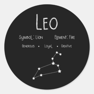 Sticker Rond Cadeau de constellation de signe du zodiaque rétro