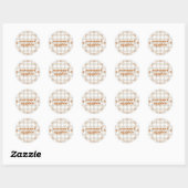 Sticker Rond Cadeau de cuisson de vacances rustique moderne d'a (Feuille)