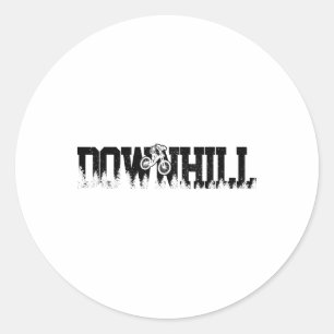 Sticker Rond Cadeau de cycliste de VTT de descente de montagne