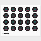 Sticker Rond Cadeau de danseuse rétro de danse irlandaise (Feuille)