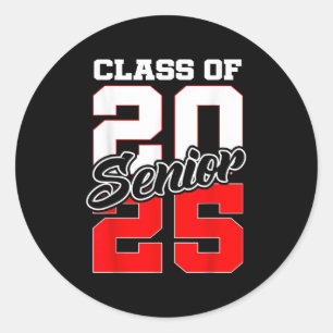 Sticker Rond Cadeau De Diplôme De 2025 Cl Senior De 2025 Gradua