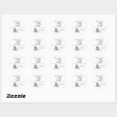 Sticker Rond Cadeau de douche Lilac Un nouveau chapitre commenc (Feuille)