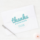 Sticker Rond Cadeau de fête d'anniversaire garçon bleu grand cr (Enveloppe)