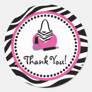 Sticker Rond Cadeau de fête de Diva de Spa d'anniversaire de Zè