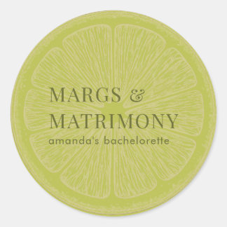 Sticker Rond Cadeau de fête de fiançailles Margs & Matrimony Li