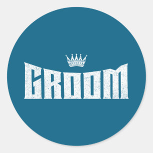 Sticker Rond Cadeau de fête de mariage pour le marié enterremen