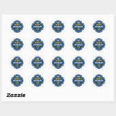Sticker Rond Cadeau de fête des pères (Feuille)