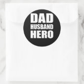 Sticker Rond Cadeau de Fête des pères papa mari (Sac)