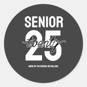 Sticker Rond Cadeau de fin d'études vingt 25