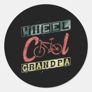 Sticker Rond Cadeau de grand-père cool roue pour cycliste Tour