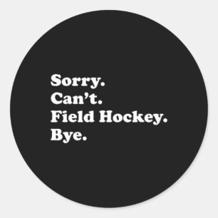 Sticker Rond Cadeau De Hockey De Terrain Pour Hommes Femmes Gar