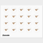 Sticker Rond Cadeau de jote Sloth (Feuille)