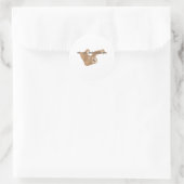 Sticker Rond Cadeau de jote Sloth (Sac)