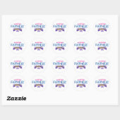 Sticker Rond Cadeau de la fête des pères (Feuille)