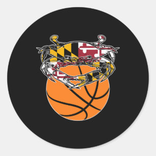 Sticker Rond Cadeau de la Fierté d'État du crabe du Maryland - 